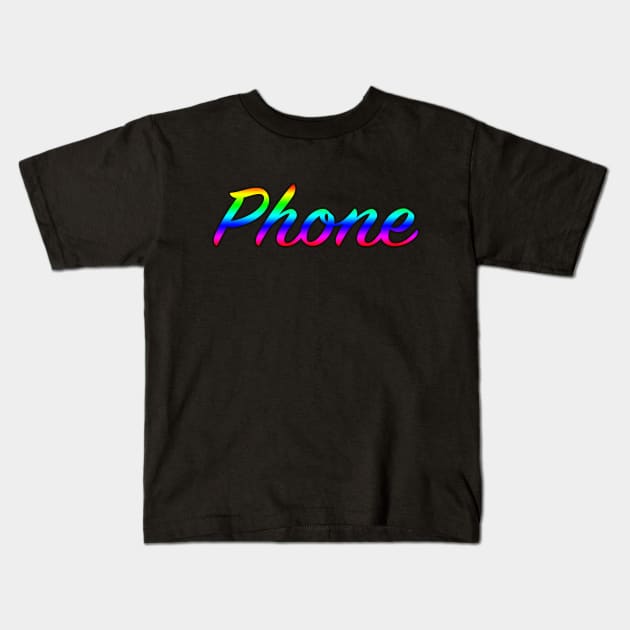 Phone Kids T-Shirt by lenn